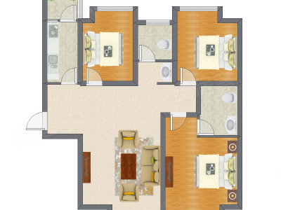 3室1厅 115.75平米