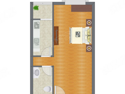 1室0厅 55.60平米