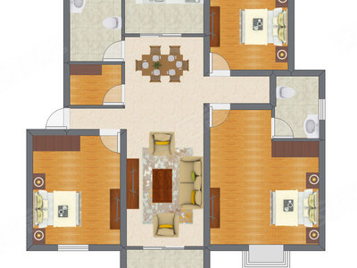 3室2厅 95.61平米