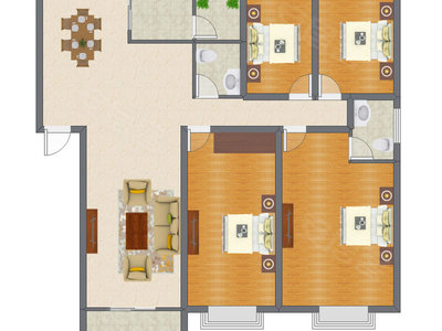 4室2厅 139.57平米