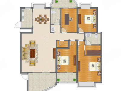 4室2厅 170.40平米
