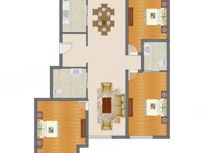 3室2厅 134.35平米