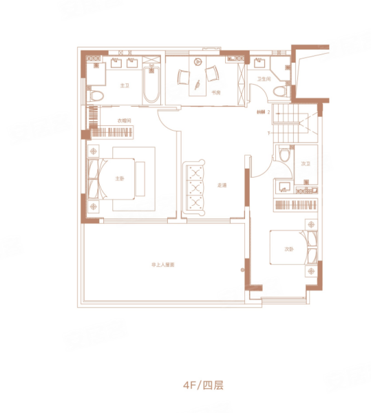 新华御著4室2厅4卫200㎡南584万