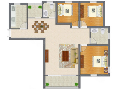 3室2厅 112.52平米