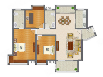 3室2厅 120.20平米