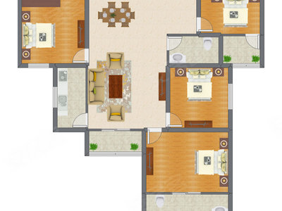 4室2厅 125.00平米