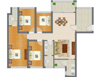 4室2厅 120.47平米