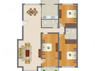 3室2厅 151.89平米