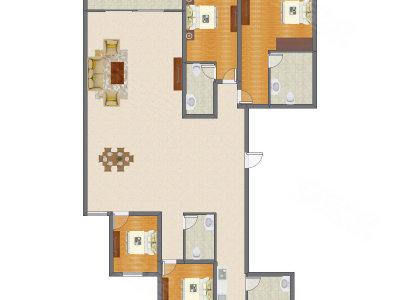 4室2厅 193.31平米