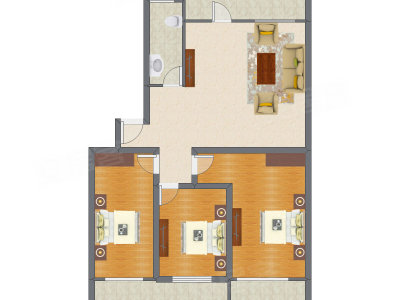 3室1厅 143.12平米