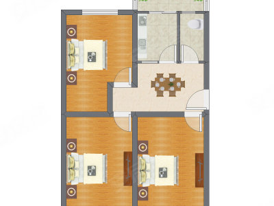3室1厅 89.60平米