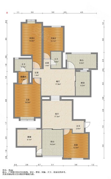 中富美林湖4室2厅2卫220㎡南北240万