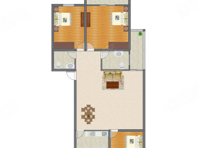 3室2厅 137.65平米