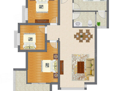3室2厅 117.11平米