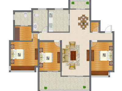 3室2厅 182.11平米