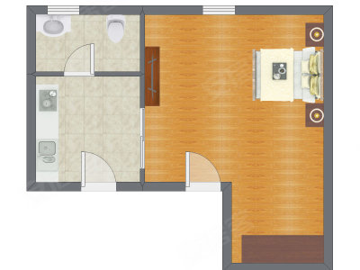 1室0厅 54.00平米户型图