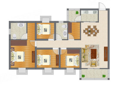 4室2厅 85.11平米