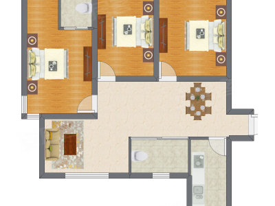 3室2厅 127.81平米