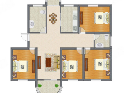 4室2厅 139.10平米