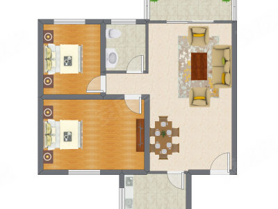 2室2厅 92.80平米