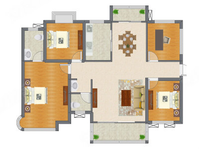 4室2厅 130.18平米