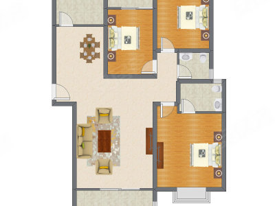 3室2厅 120.89平米