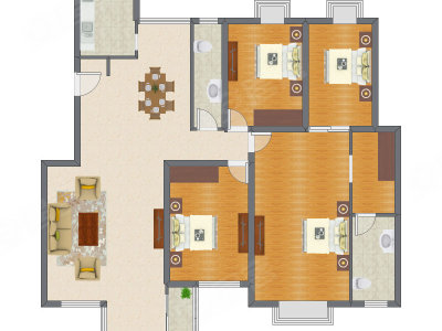 4室2厅 199.90平米