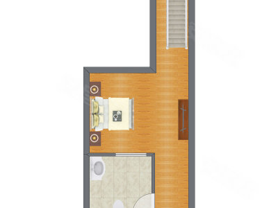 1室1厅 25.60平米