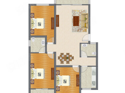 3室2厅 139.60平米