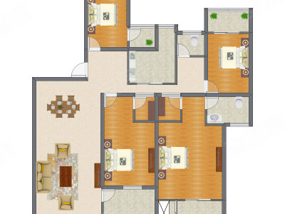 4室2厅 143.27平米