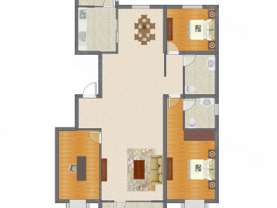 2室2厅 170.82平米