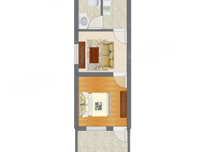 1室1厅 35.19平米