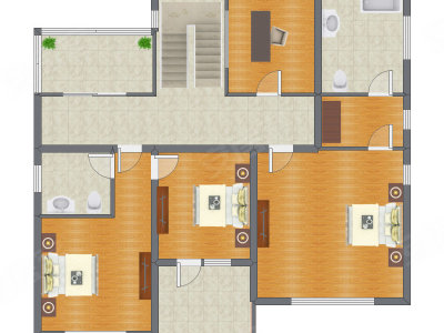 5室2厅 265.71平米户型图