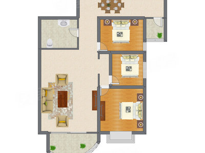 3室2厅 130.01平米