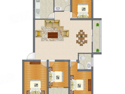 4室2厅 99.28平米