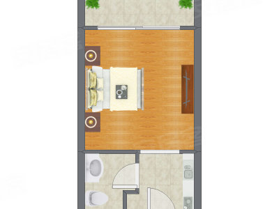 1室0厅 40.42平米
