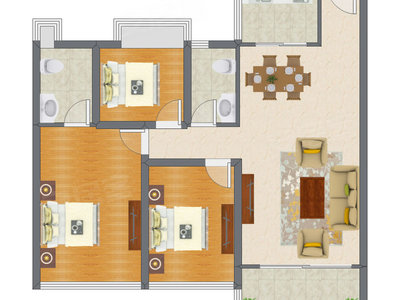 3室2厅 95.26平米