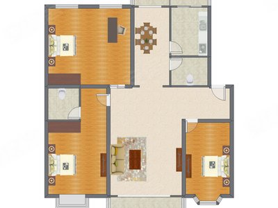 3室2厅 188.23平米