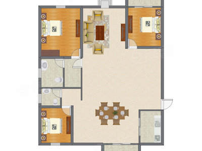 3室2厅 139.70平米户型图