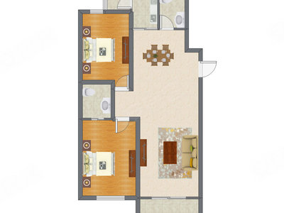 2室2厅 114.18平米