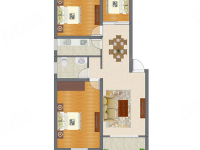 3室2厅 99.98平米