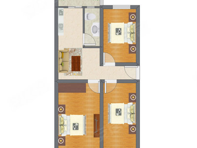 3室1厅 79.26平米