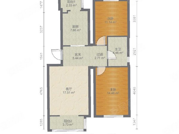 天津津南小站金玉园金玉园 2室1厅1卫