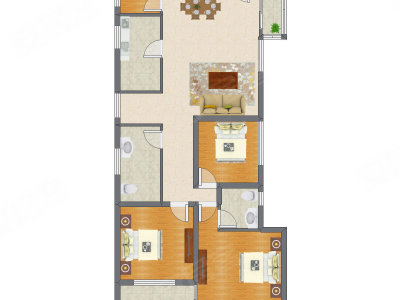 3室2厅 141.16平米