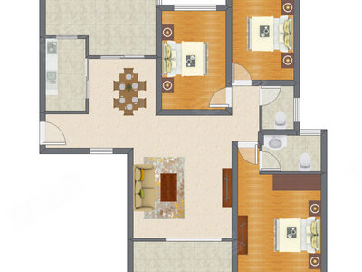 3室2厅 140.11平米