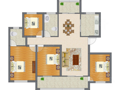 4室2厅 99.05平米
