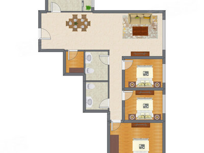 3室2厅 140.32平米