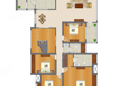 3室2厅 144.01平米