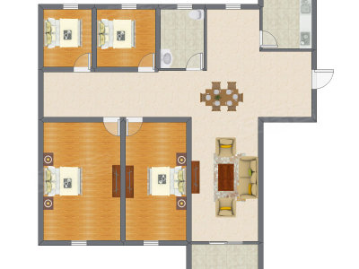 4室2厅 163.17平米