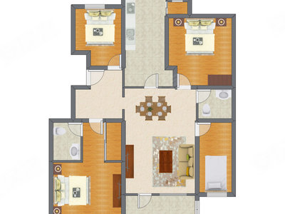 4室2厅 143.24平米